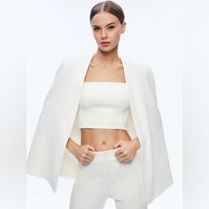 Alice + Olivia Marica Square Neck Cape Top